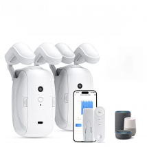 Tuya Smart Curtain Robot, Intelligent 3-in-1 Control Tuya App/Remote/voice control（Alexa Google Siri） For Roman Rod Track