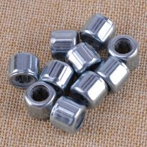 10PCS Silver Octagonal One Way Clutch Bearing Needle Roller 1.4x0.8x1.2cm Fit For EasyMop HF081412 Replacement Stainless Steel