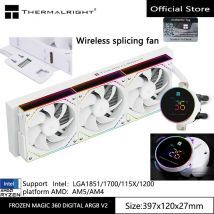 Thermalright FROZEN MAGIC DIGITALE ARGB V2 Radiatore di raffreddamento ad acqua con display digitale integrato/Ventola di giunzione wireless/LGA1851/AM5