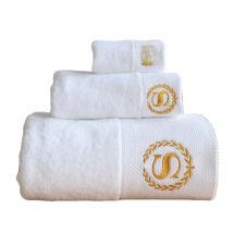 AHSNME White Cotton Personalise Bath Towels Hotel SPA Club Sauna Beauty Salon Custom Embroidery Logo Restaurant Hand Towel