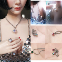 1/6 Scale Female Action Figure Necklace Diamond Necklace Clavicular Chain Jewelry Model for 12" Action Figure Doll Accessories