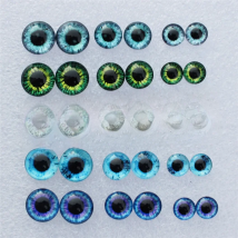 Onebeading Mixed With 8mm 10mm And 12mm Round Paris Toys Dolls  Eyes Glass Cabochon Flatback Photo DIY Accessories 30pcs K06024