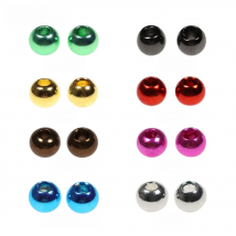 Vampfly 2mm~3.2mm 20pcs Fly Tying Brass Beads Electroplating Beads For Knitting Nymph /Caddies/Worms/Streamer Beadhead Flies