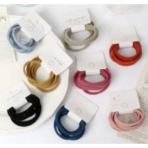 6pcs New Sweet Hot Selling Solid Color Rubber Hair Bands for Women Girl Child Hair Accessories Headwear Wholesale