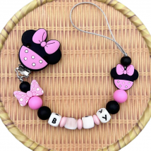 Personalized English Russian Letters Baby Silicone Strawberry Pacifier Clips Chains Holder Teether Pendants Teething Kawaii Gift