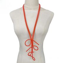 UKEBAY New Handmade Rubber Jewelry Statement Necklaces For Women Clothes Chain Necklace for Party Accessories Bohemia Jewelry