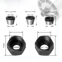 2 pcs set 6mm 6.35mm 8mm Collet Chuck with Nut Engraving Trimming Machine Electric Router Bit Milling Cutter Accessories