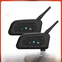 EJEAS V6 PRO+ Bluetooth Motorcycle Helmet Intercom Headset with 1200M BT Interphone Communicator for 6 Riders Waterproof