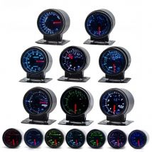 ADDCO 2" 52mm 7 Color LED Smoke Face Oil Pressure Water Oil Temp EGT Exhaust Temp Turbo Boost Tachometer Gauge Meter AD-GA52