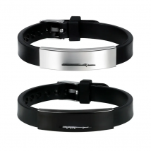 Anime Dea-th No-te Black Silicone Cuff Bangle Stainless Steel Bracelets Gift Jewelry for Women and Men Fans Collection