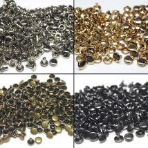 100sets 6/8mm Metal Double Cap Rivets Studs Round Rivet for Leather Craft Bag Belt Clothing Garment Shoes Pet Collar Decor