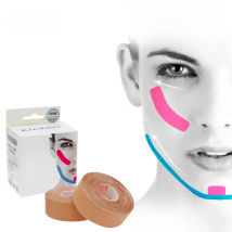 Kindmax Kinesiology Tape for Face V Line and Neck Eyes Area Lifting Wrinkle Remover Tape Skin Color 2 Rolls Dropship