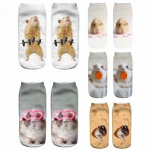 New Fashion 3D Printed Mouse Totoro Socks Funny Kawaii Women Cute Animal Fitness Hamster Sokken Dropship