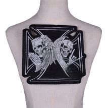 1Pc Goth Gothic Patches for Clothing Iron-on Badges Black Applique For Jacket Decorative Ironing Skull Patch On Clothes Stickers