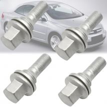 4x Car Wheel Bolts Nuts 17mm Hex M12x1.25 For Citroen C2 C3 C4 C5 C6 Jumpy Saxo Xsara Fiat Scudo Peugeot 106 206 207 307 308 406