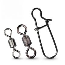 MEREDITH Fishing Accessories/Fishing Tools Bearing Swivel Solid Rings Fishing Connector Convenient safe buckle Fishing Hooks