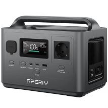 Centrale elettrica portatile AFERIY P040 400 W 256 Wh, batteria LiFePO4 più 4000 cicli, 6 uscite UPS, ricarica rapida 1,2 ore, 4 kg per il campeggio