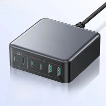 Rocoren 200W GaN Charger PD Fast Charging USB Type C Charger 270W 6 in 1 USBC Power Station For iPhone 16 15 Pro Max Xiaomi 14