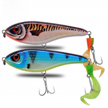 jerk bait with soft tail fishing lure for pike 150mm 85g CFLURE Muskie Pike Big VIB Fishing Lure Hard Jerk bait 24 Colors