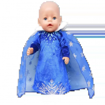 43 Cm New Born Baby Doll Clothes Elsa Princess Dress 18 Inch American Og Girl Doll Dress
