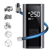 Gonfiatore per pneumatici con compressore d'aria senza fili portatile da 150 PSI per auto, moto, bici, bicicletta con pompa d'aria elettrica a luce LED