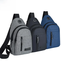2025 New Multifunctional Chest Bag Men's Fashion Trend Oxford Cloth Shoulder Bag Korean Style Casual Waterproof Messenger Bag