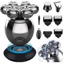 Electric Shaver 7D Floating Cutter Head Base Charging Portable Men Beard Trimmer Clipper Skull Shaver Waterproof Shaving