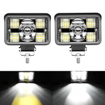 NORGOS 4-inch Car LED Working Light White and yellow 12V 24V Spotlights Fog Lights Auxiliary Truck Motorcycle Headlights