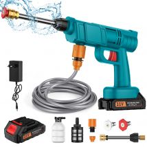 Lavadora eléctrica de alta presión, pistola de lavado de coches recargable, pistola de agua eléctrica inalámbrica, máquina de espuma para batería Makita de 18V