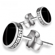 ZDADAN 925 Sterling Silver 6mm 8mm Black Round Stud Earrings For Women Jewelry Accessories Wholesale