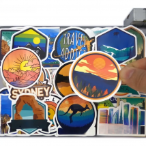 50Pieces World Journey Outdoor Adventure Camping Climbing Hiking Travel Stickers for Car Motorcycle Luggage Phone Laptop Sticker
