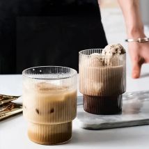 6/4/2/1Pcs American Coffee Mug Heat-Resistant Glass Cups Transparent Tea Mug Water Cup for Drinking Milk Beertea Juice Tumblers