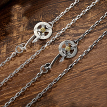 S925 Sterling Silver Pendant Necklaces Charms Vintage Feather Takahashi Goros Long Link Chain For Men Fine  Eagle Jewelry 717