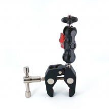 Universal Magic Arm Multi Functional Ballhead Clamp Double Ball Adapter Shoe Mount Adapte For Monitor Led Light Video 1/4" Camer