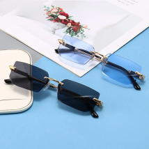 XJiea Rectangular Rimless Sunglasses,Fashion Men Outdoor Sun Glasses,Summer Women Decorative Eyewear,Shopping, Drive to Wear