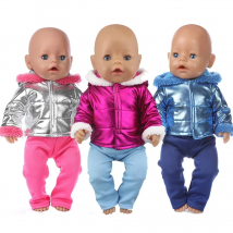 Hot Winter Clothes  Suit Fit For 43cm Doll Warm Jackets+Pants 17Inch Doll Accessories Children Best Gift