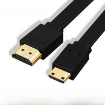 Flat Mini HDMI Cable High Speed 4K 3D 1080P 1m 1.5m 2m 3m 5m for camera monitor projector notebook TV