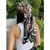 60Colors Luxury Scarf Women 70*70Cm Silk Feel Square Hair Wrapping Foulard Satin Shawl Big Size Head Bandana Hijab Handkerchief