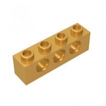 Gobricks 10PCS Compatible Assembles Particles 3701 1x4 With 3 Holes MOC Technical Building Blocks Parts Educational Toy For Kids