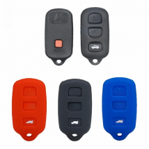 Cocolockey Silicone Key Cover Case Fob for toyota corolla camry matrix For pontiac vibe 3Button Remote Key Case for Car