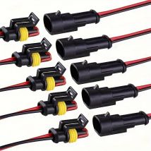 10 connettori per cavi elettrici a 2 pin, presa maschio femmina 18AWG, connettori per cavi a disconnessione rapida per auto, camion