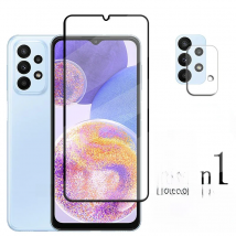 6-in-1 For Samsung A23 5G Glass For Samsung A23 Glass 9H Full Glue Cover Screen Protector For Samsung Galaxy A 23 A23 Lens Glass