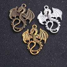 14pcs 16*21mm two Colors Vintage Animals mini Dragon Fly Pendant Charm For Jewelry Pendant Making Wholesale