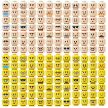 56pcs/lot Figure Head Faces Creative Laugh Cry Cute Facial Expression DIY Bricks Building Blocks Model Kids Toys Boy Girl Gift