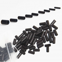 200Pcs Matt Black Single Barrel Crimp Sleeves Round Copper Tube Fishing Line Leader Rigging Tackle Wire Pipe Sleeves Connector