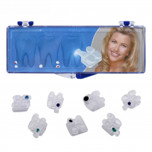 AZDENT Ceramic Dental Brackets Orthodontic Braces MBT Roth 0.022 0.018 Hooks on 3 4 5 Mesh Base