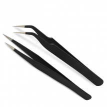 VVOSAI Curved Straight Tweezers Anti-static Precision Stainless Forceps Phone iPad Repair IC Chips Motherboard Repair Hand Tools