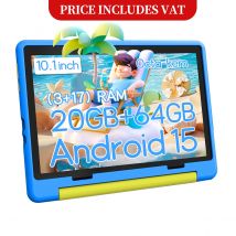 URAO tableta para niños de 10,1 pulgadas, tableta Android 15, 20GB RAM, 64GB ROM, 1TB, expansión, 5G, WiFi, 5000MAH, batería, regalo para niños, Software para niños