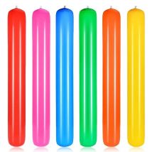 1/6PCS Inflatable Cheer Sticks Colorful Adults Float Water Noodles Outdoor Water Games Toy for Beaches Swimming Pool Party Decor
