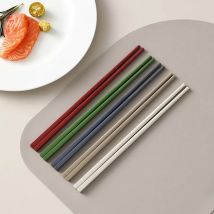 5 Pairs Chopsticks Set 24cm Mixed-color Chopsticks Heat-resistant Antibacterial Mildew-proof Anti-slip Kitchen Tableware Set